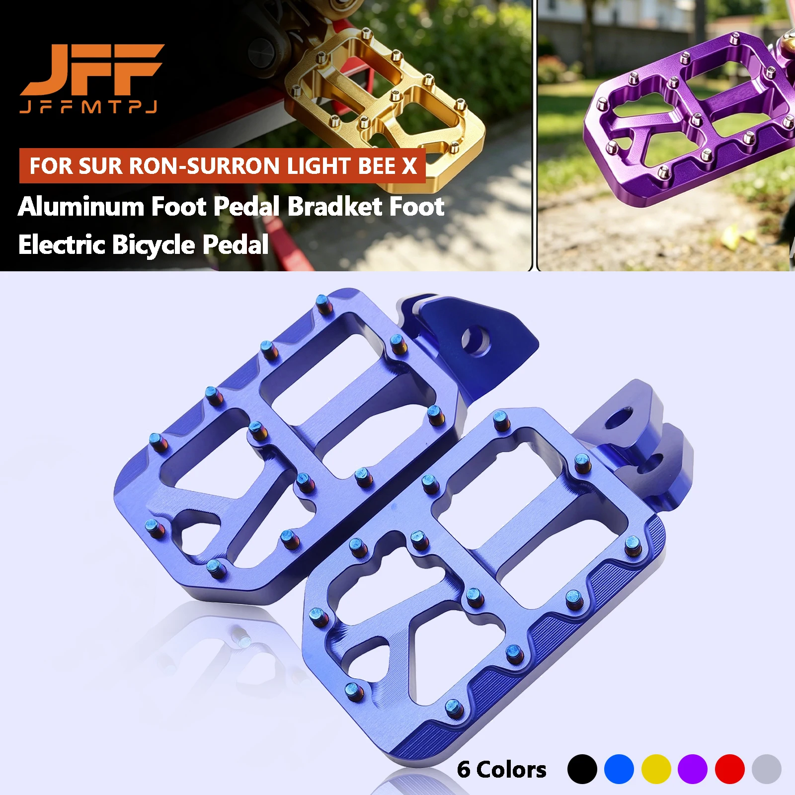 

Motorcycle CNC Aluminum Footpegs Bracket Pedals Foot Pegs For Sur Ron Sur-Ron Surron Light Bee X & Light Bee S Electric Bike