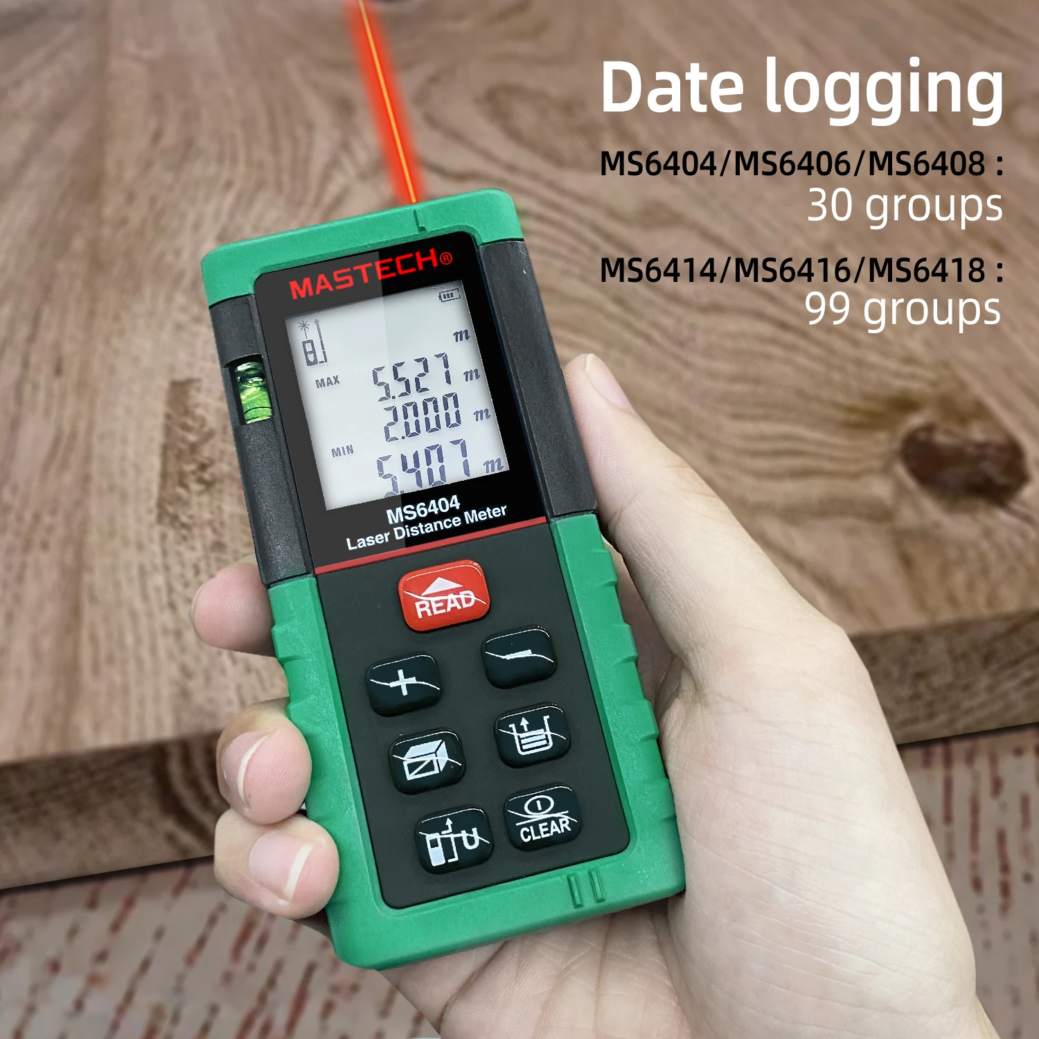 MASTECH-telémetro láser 40m-80m, Medidor de distancia láser, Medidor de rango láser, herramienta de medición de área/volumen