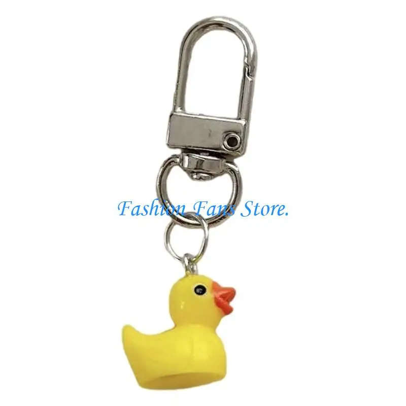 

C71D Lovely Duck Bag Ornament Resin Made Keychain Charm Gift for Fashion Enthusiasts