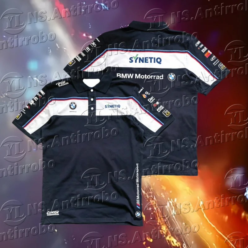 

Рубашка-поло BMW WorldSBK Motorsport Motorrad Motorcycle Cruiser Superbike Racing Летняя быстросохнущая дышащая темно-синяя рубашка