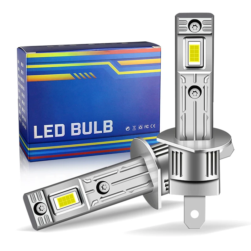 

1PC/2PCS H1 Led Light Canbus Bulb 20000LM Car Headlight High Power 6000K White Plug&Play High Low Beam Bulb Driving Running Lamp