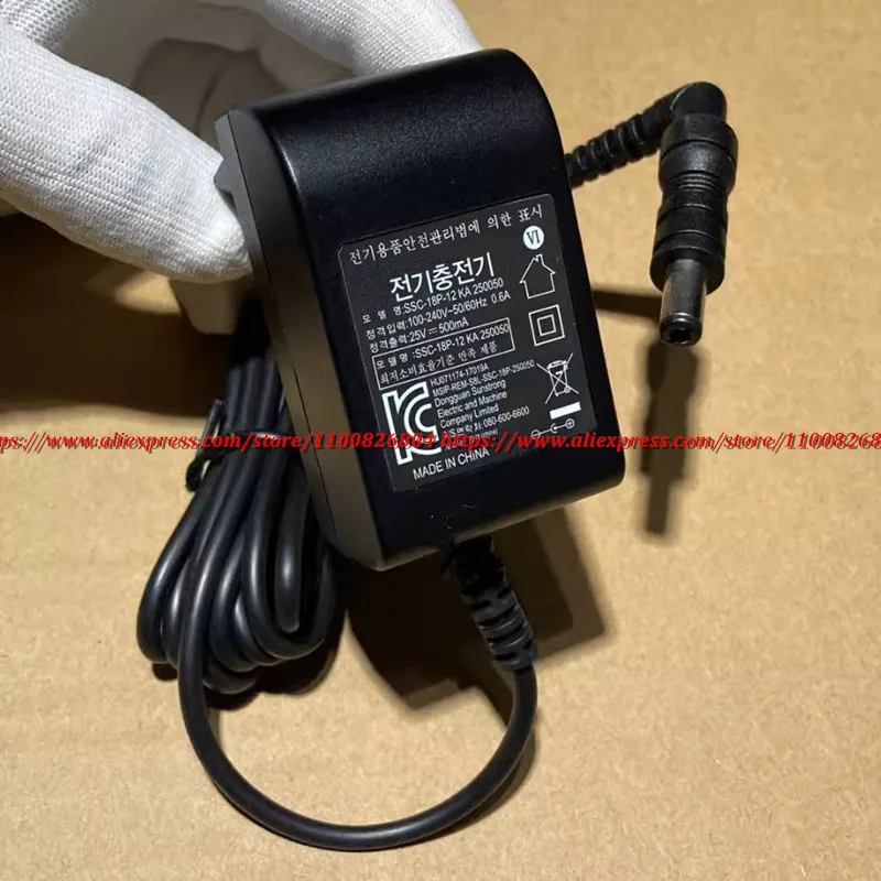 Cargador adaptador de conmutación genuino de 25V 0.5A SSC-18P-12 para aspiradora Philips FC6168 FC6170 FC6169 FC6172 FC6405 fuente de alimentación