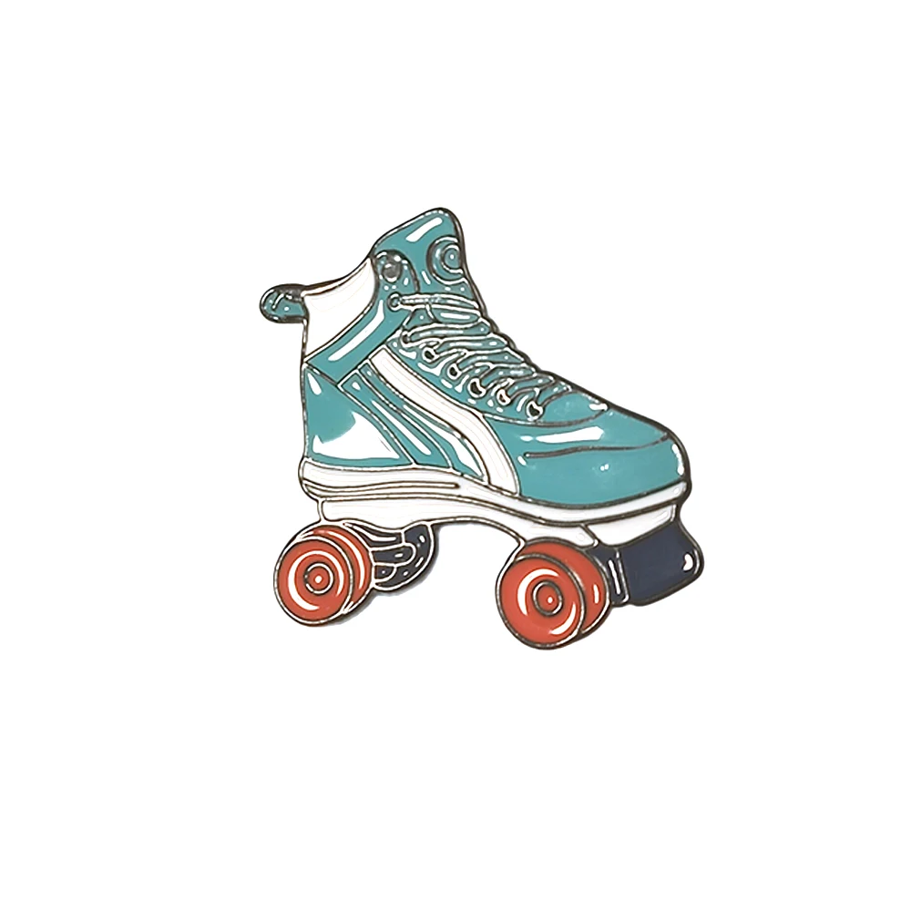 

1pcs Roller Skates Enamel Lapel Pins Ice Skating Shoes Brooches Metal Badges for Backpack Sports Jewelry for Women Gift