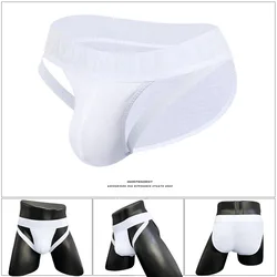 Solid color, simple, fashionable, high-fork briefs double belt, low waist cotton breathable sports fitness, bag AD770