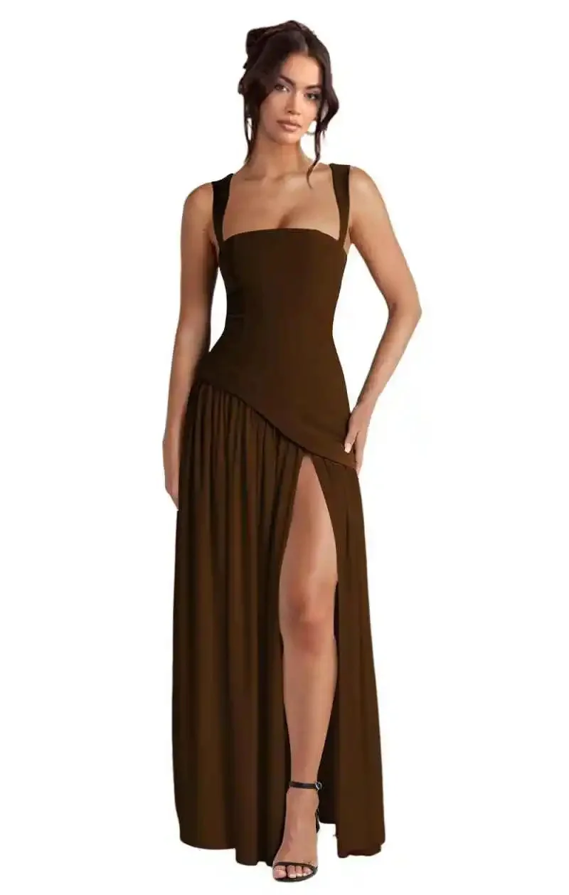 Fashion Colorfu Strapless Evening Dresses Side Slit With Long Scalf 2026 Custom Made  Formal Party Grown image 4