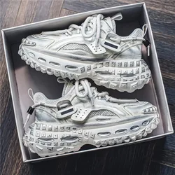 Men's Thick Sole Sneakers Fashion Casual Shoes Designer Platform Height Increasing Sports Shoes for Men Street Style Tennis Shoe