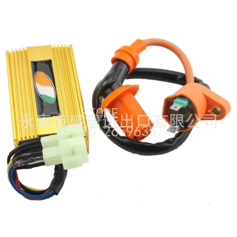AC Ignition Coil with 6 Pin CDI Box for GY6 50cc 250cc Racing Scooter