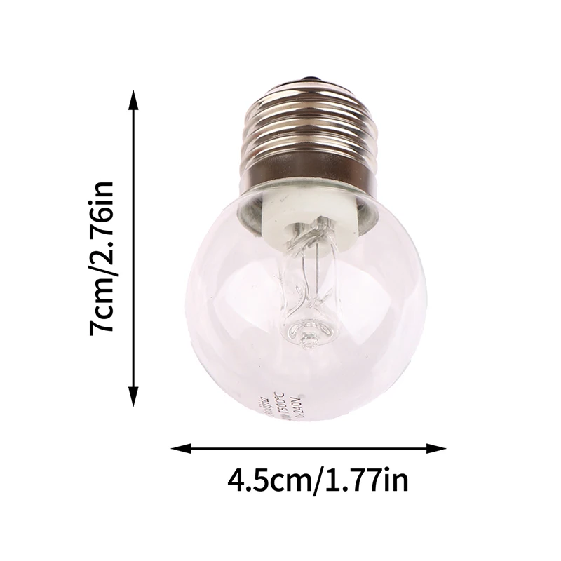 Hot 1Pc E27 40W Oven Lamp Light Microwave Oven Bulbs 220v High Temperature Resistant 500 Degree For Display Cabinet Light Bulb