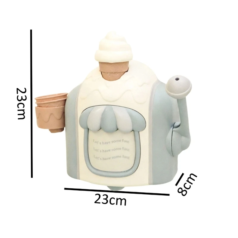 Juguete baño para niños, máquina burbujas moldeada con leche helada participativa, prensa Simple, sustancia