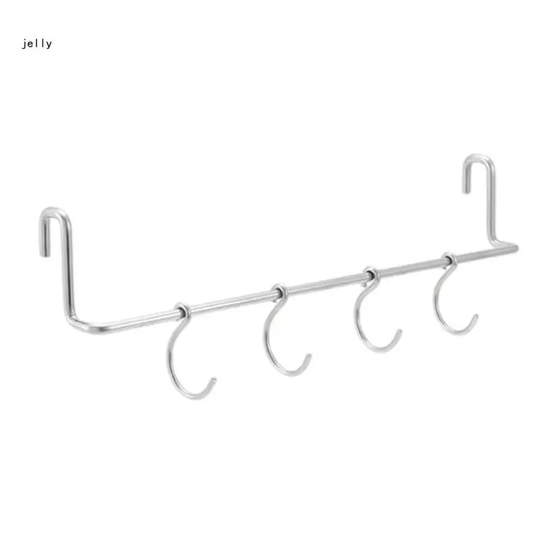 Stainless Steels Kitchen Table Side Storage Hanger Management Rack With S Hook 448C