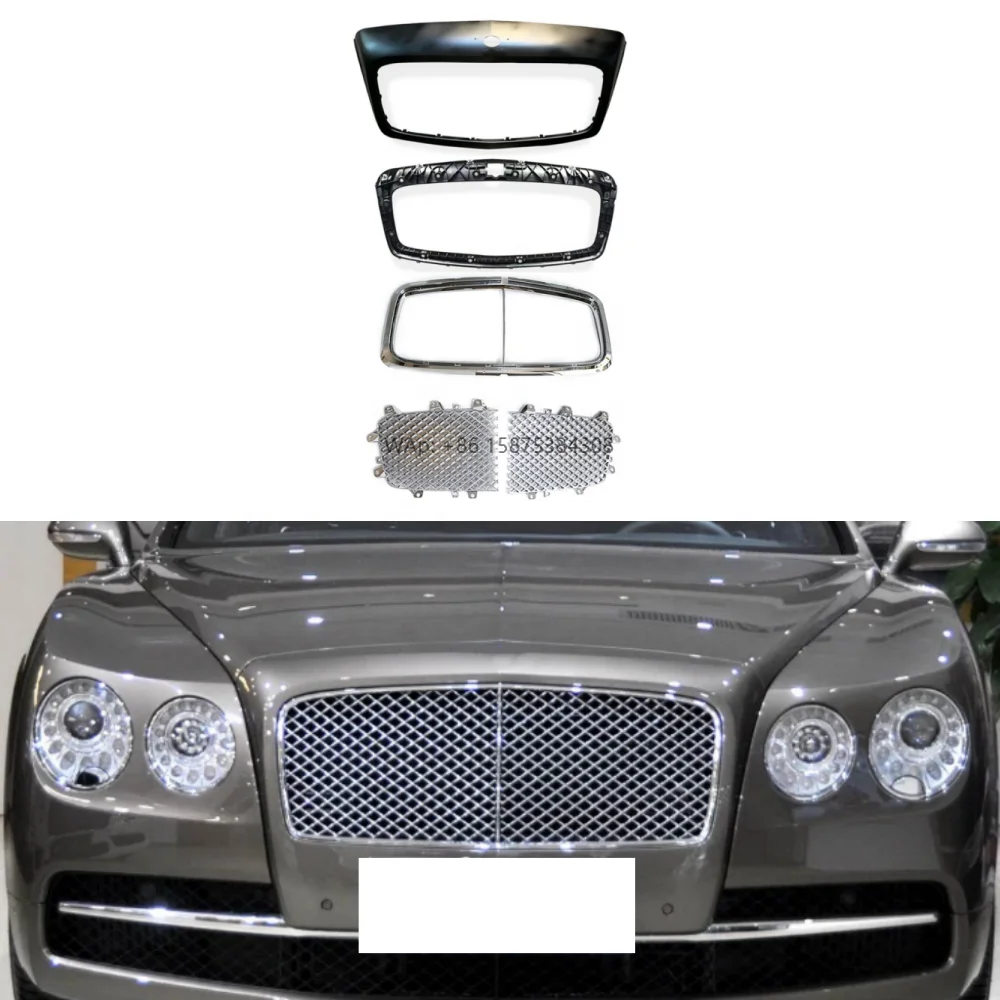 

For Continental Flying Spur 2009-2013 Front Radiator Grille & Grille Frame & Frame Base OEM 3W0853660 3W0853667