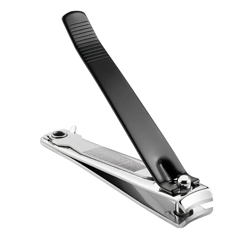 Convenient 3 Sizes Nail Nipper Stainless Steel Anti-Splash Manicure Cutter Ergonomic Black Toenail Trimmer Travel