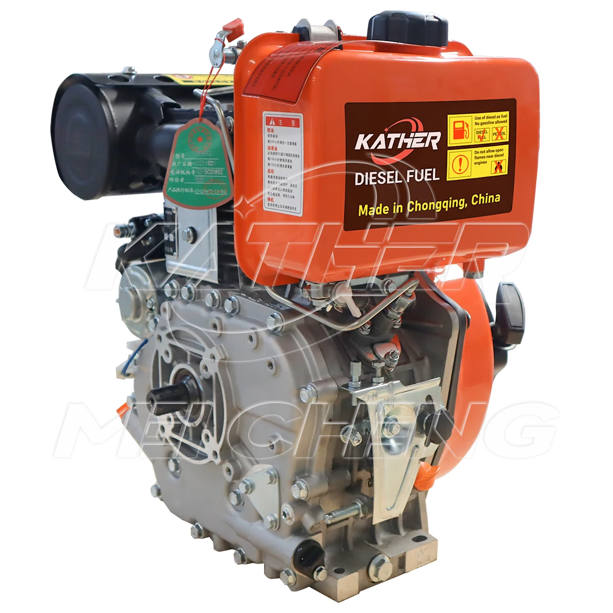 

Single Cylinder 4-Stroke Diesel Engine Air-Cooled With Recoil Electric Start For Machinery Use-Models 173f/178f/186f/192f