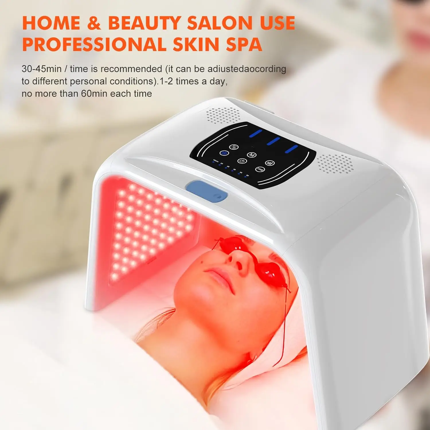 LED Beauty Rejuvenation Spectrometer LED 7 Color Light Spray Foldable Photon Rejuvenation Instrument