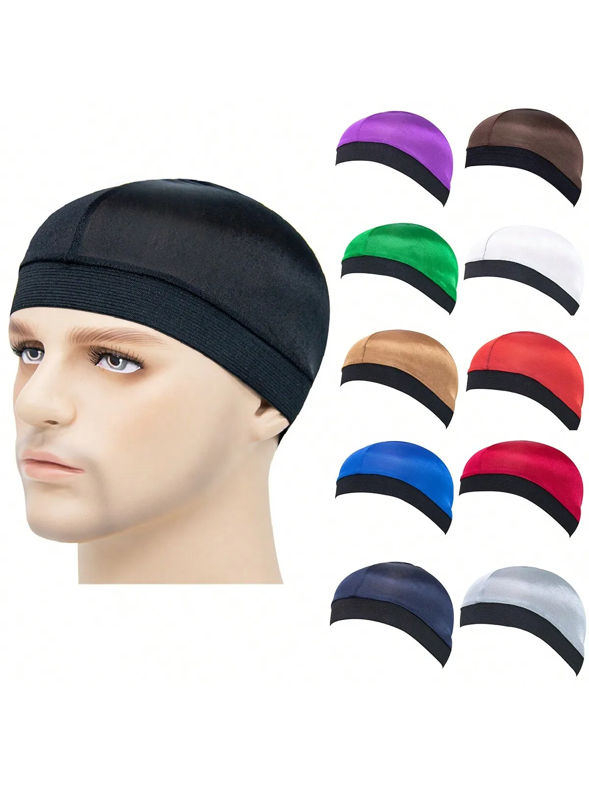 Czapka z daszkiem kopułkowym jedwabna czapka satynowa elastyczna oddychająca turban kapelusz nakrycia głowy do włosów czapki czapki Fedoras czapka dla dorosłych