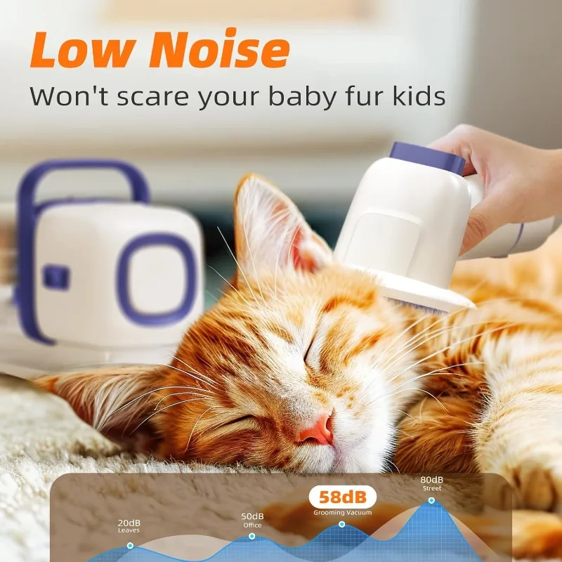 مجموعة أدوات العناية بالكلاب مع مكنسة تهذيب الحيوانات الأليفة، ماكينة قص الكلاب، فرشاة تساقط الحيوانات الأليفة، أداة تنظيف في 1، مكنسة كلاب منخفضة الضوضاء للقطط #3