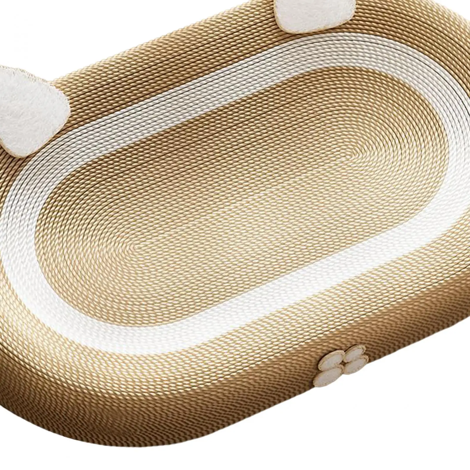 Sisal Cat Scratcher Furniture Protector Behavior Cat Scratching Board Oval Cat Scratching Bed for Carpet Furniture Indoor Lounge