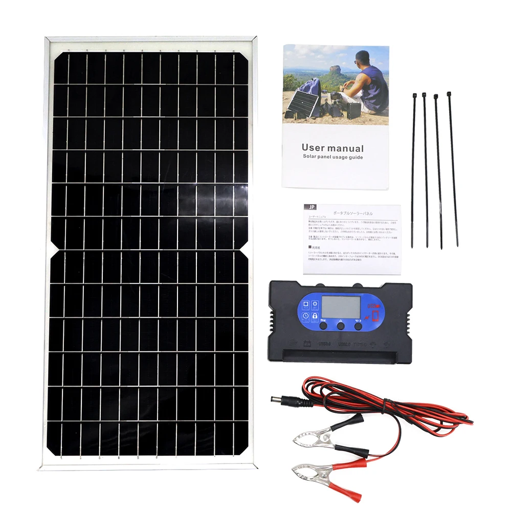

Waterproof Solar Charger 17W Solar Panel Solar Energy Applications 5V 12V 18V Output Easy Installation Solar Panel Kit