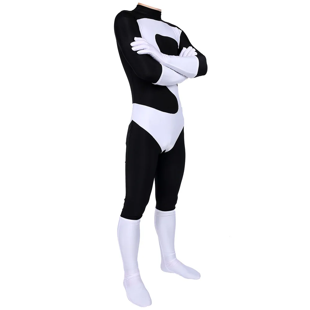 Men Women Boy The Incredibles Syndrome Jumpsuit with Cloak Cosplay Costume  for Adults Kids view 4