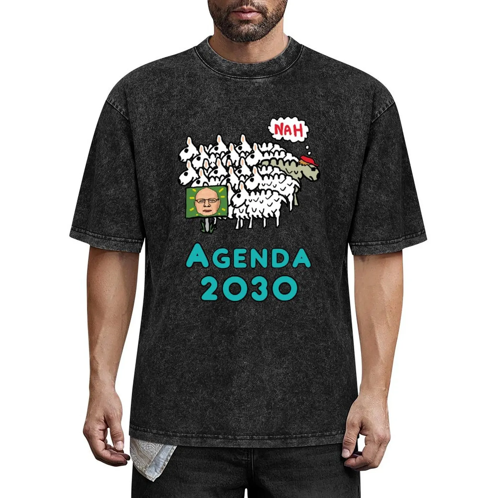 

Agenda 2030 T-Shirt cotton man t-shirts sweat for a boy funny costumes oversized t shirt men