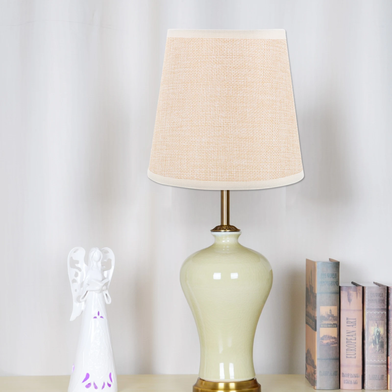 

Cloth Lamp Shade for Ceiling Light Household Dustproof Cover Bedroom Living Room Romantic Atmosphere Easy Install 6pcs