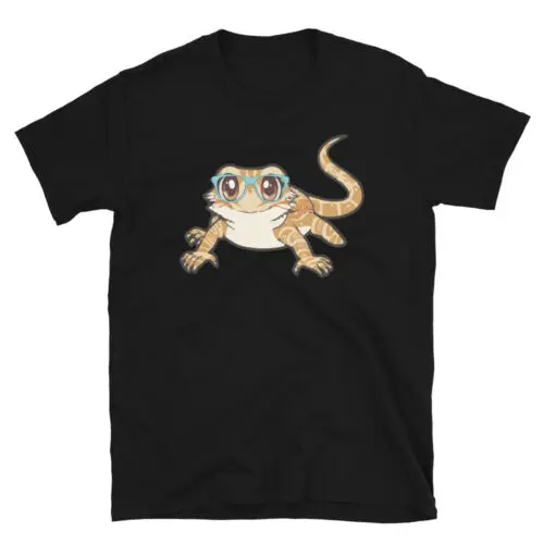 Bearded Dragon Reptiles Funny Cute Animal Glasses Cool Unisex T-Shirt