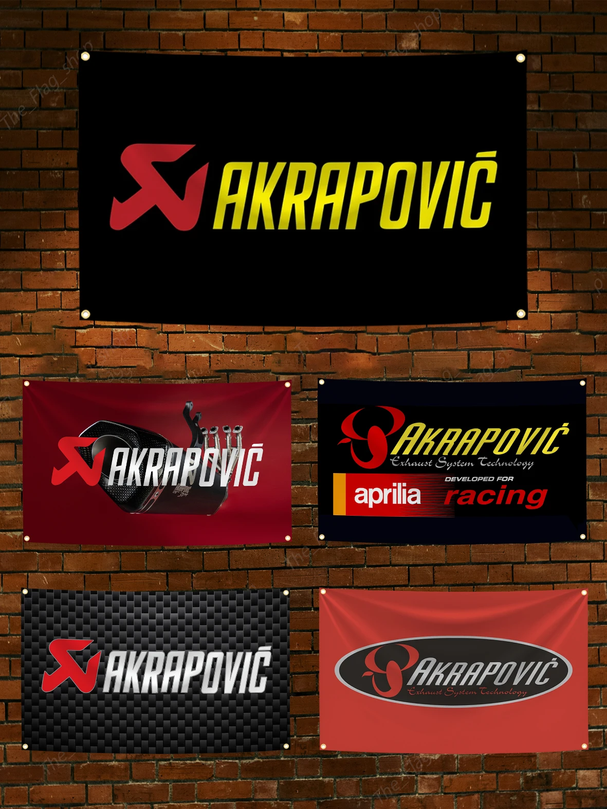 90x150 سنتيمتر A-Akrapovics دراجة نارية العادم العلم البوليستر الطباعة راية ل المرآب جدار الفن ديكور المنزل في الهواء الطلق نسيج