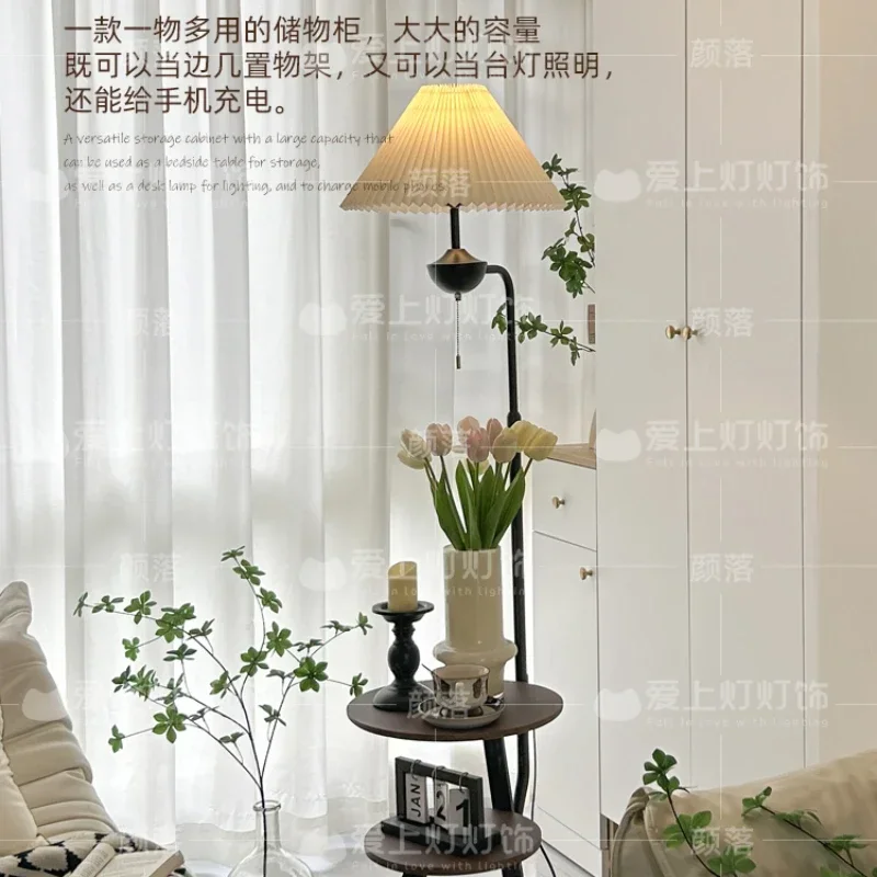 

2024 new floor lamp living room sofa next to a few decorative ornaments retro bedroom bedside table integrated desk lamp