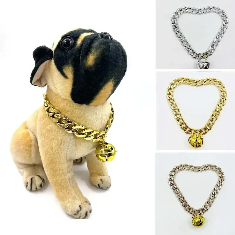 Pet Bell Collar Dog Toy Dog Collar Necklace Cat Fighter Plastic Chain Dog Accessories Cat Toys Chain Pet Supplies