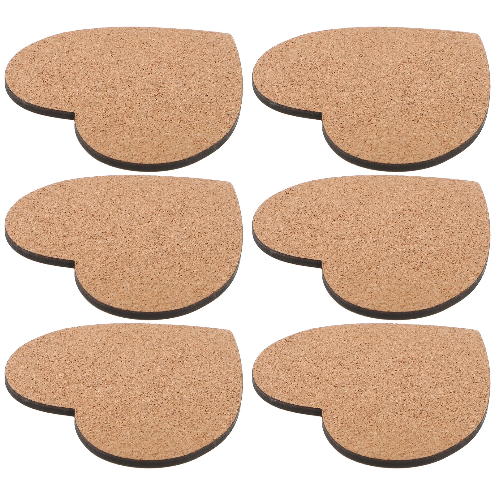 

6pcs Heat-Resistant Cork Coasters Anti-Scald Cup Pads For Home Table Protection Drink Mats Humidity Proof For Kitchen