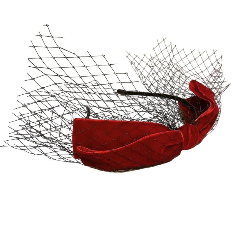 Elegan Busur Besar Rambut Band Photo Booth Props Putri Headband Headpiece Pesta