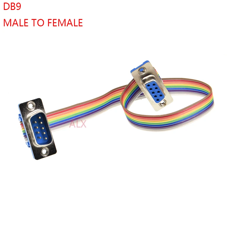 1PCS 20CM 50CM 1M DB9 MALE to FEMALE CABLE D-Sub serial port connector adapter rs232 com Extension Cable