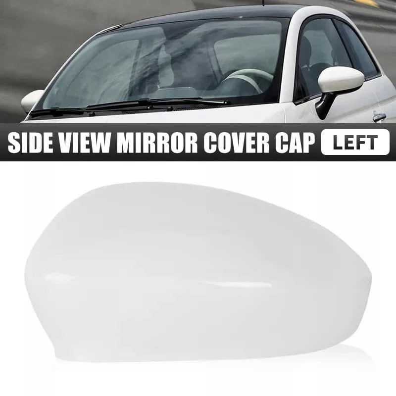 

1pc Car Door Wing Mirror White Cover Cap Case Left Right Sides For FIAT 500 ABARTH GRANDE ABARTH PUNTO EVO Car Accessories