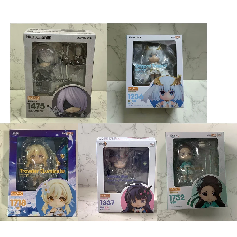GSC Nendoroid Bundle Lumine Raiden Mei Yue QingShu 2B Origami Tobiichi Figura de Acción Articulada Licenciada de Personajes de Anime y Videojuegos