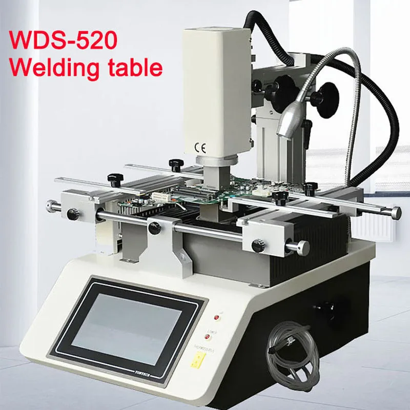 WDS-520 BGA Rework Station IC Chip Hot Air Welding Equipment SMT Infrared Soldering Repair Tools 3 Temperature Area Touch Screen