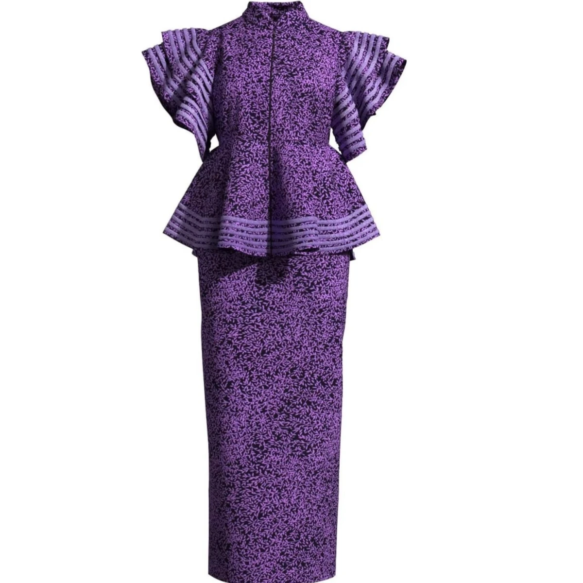 2pcs Suits African Women Clothing Dashiki  Women Skirt Set Print Patchwork Customization Ankara Zipper Top Skirts WY4864