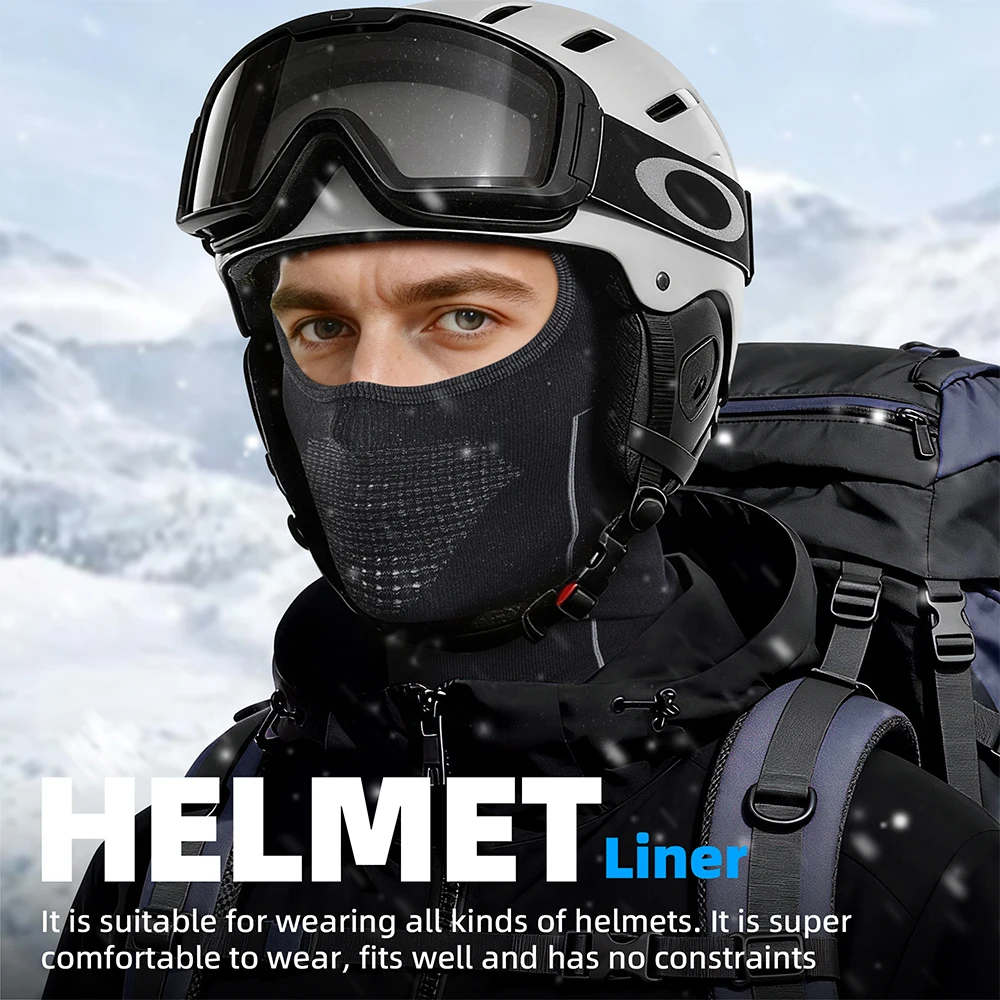 Winter Warm Balaclava Motorcycle Full Face Mask Breathable Ski Windproof Helmet Liner Sport Hood Cap Cycling Riding Ski Headgear