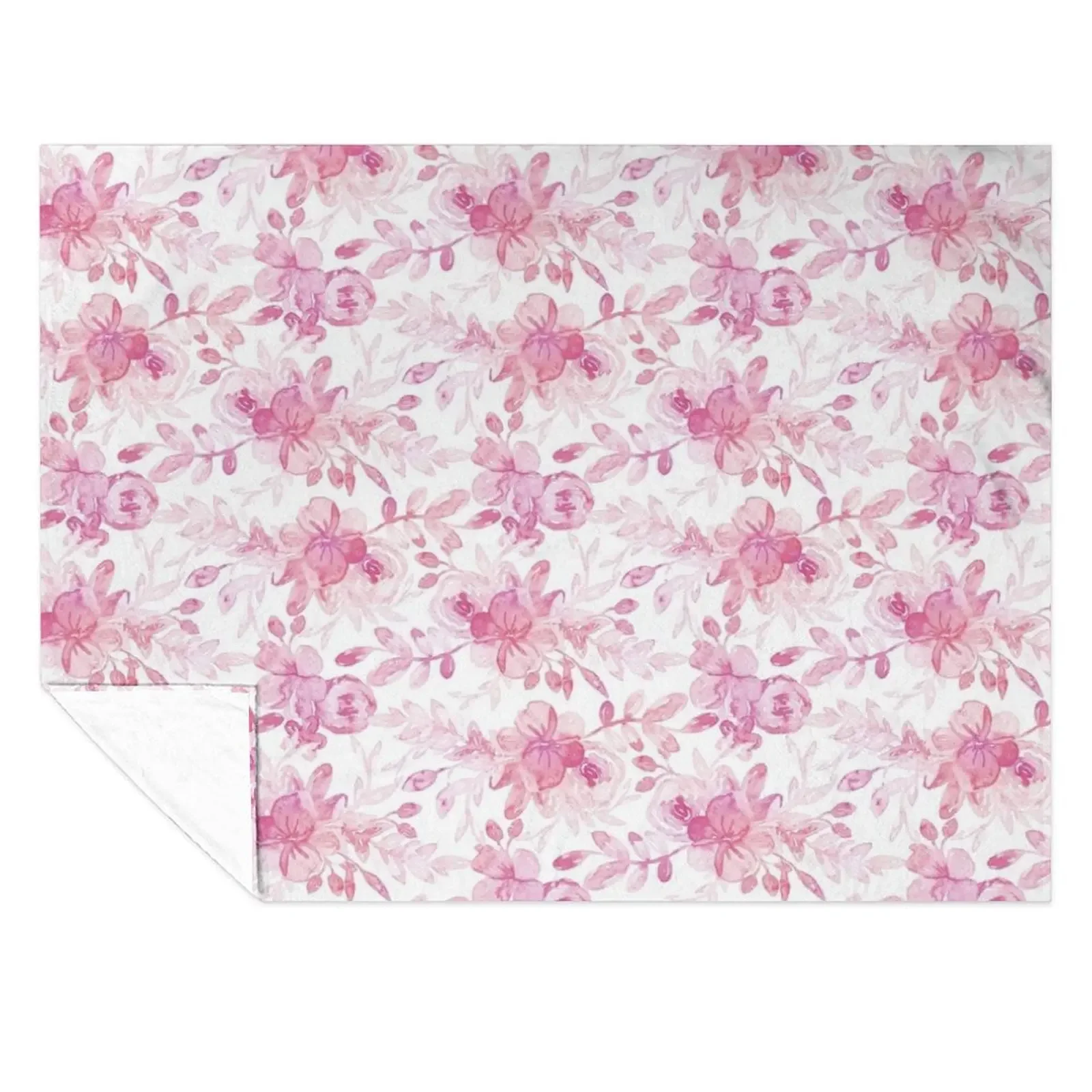 

Simple Soft Watercolor Chintz in Pastel Pink on White Throw Blanket cosplay anime Travel Large sofa bed Blankets
