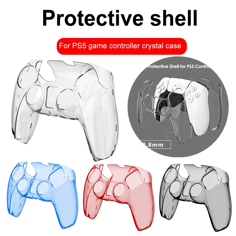 For PS5 DualSense Skin Transparent Clear PC Cover Ultra Slim Protector Case for PS 5 Controller Accessories