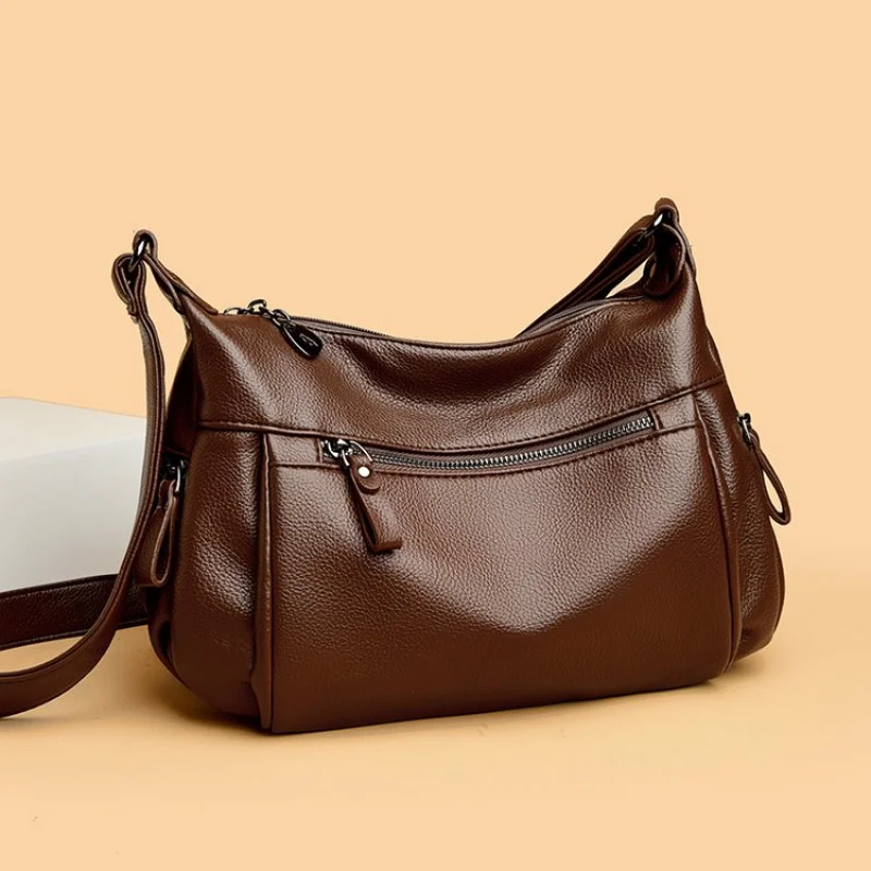 

Известная дизайнерская кожаная женская сумка-тоут Модная элегантная сумка через плечо для дам Простая винтажная повседневная сумка на каждый день ​