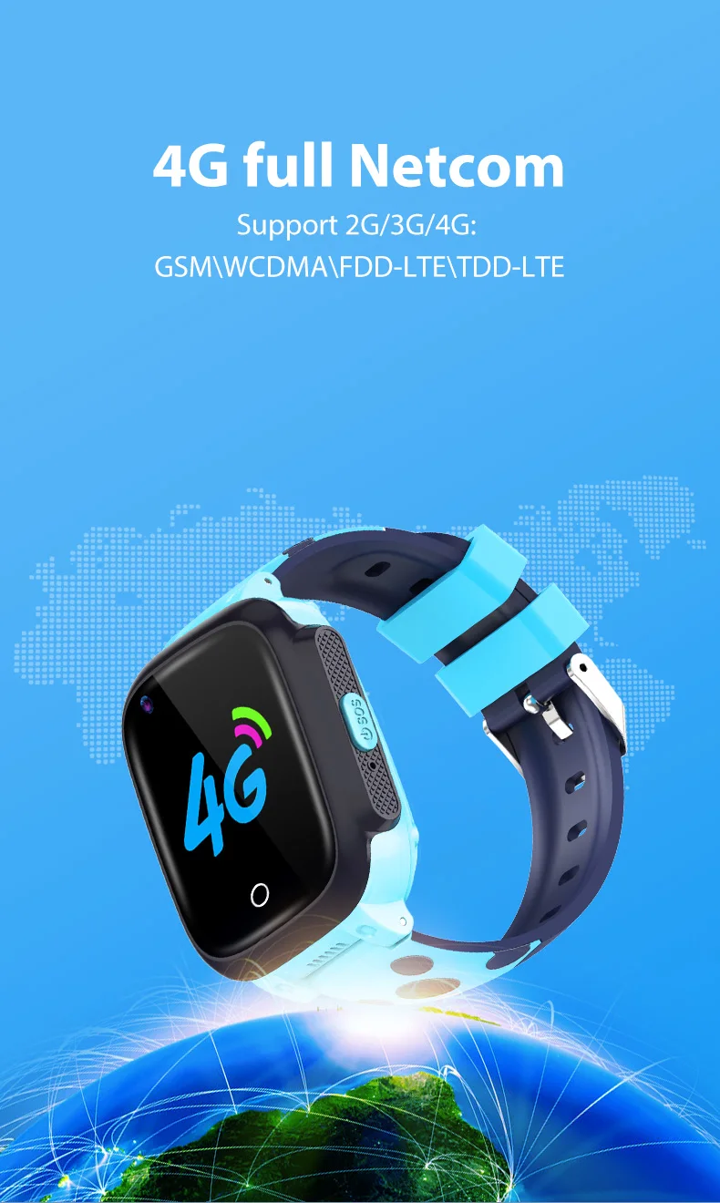 어린이용 스마트 워치 SIM 카드, GPS SOS 스마트 워치, 방수 IP67 사진 선물, 소년 소녀 IOS 안드로이드 PK LT21, 4G