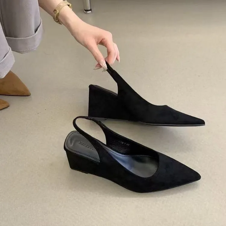 Sandalias Bailamos para Mujer, Punta Puntiaguda, Elegantes, Tacón Bajo, Moda de Verano, Sandalias de Tiras, Zapatos de Vestir
