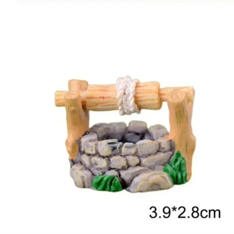 1Pcs Garden Mini Water Well Figurines Miniature Craft DIY Ornament Home Decor Home Accessories Handmade Gifts