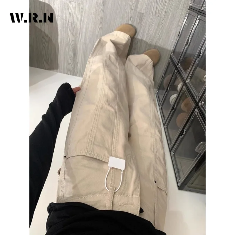 

Safari Style Retro Baggy Denim Trouser 2025 Summer Women's Full Length Casual Loose Jeans High Waist Y2K 2000s Solid Color Pants