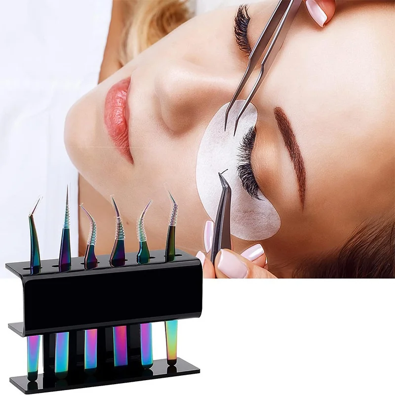 1pcs Eyelash Tweezers Storage Rack,Tweezer Holder Stand, Organizer Holder Stand Nail Tattoo Beauty Tools Shelf