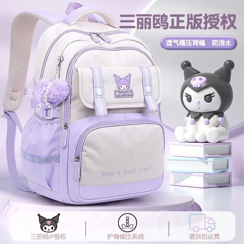 Sanrio clow M น่ารักเด็กผู้หญิงกระเป๋านักเรียนนักศึกษาสำหรับเด็ก, เป้สะพายหลังการ์ตูนห้อยหยกสำหรับสุนัขน้ำหนักเบาป้องกันกระดูกสันหลัง