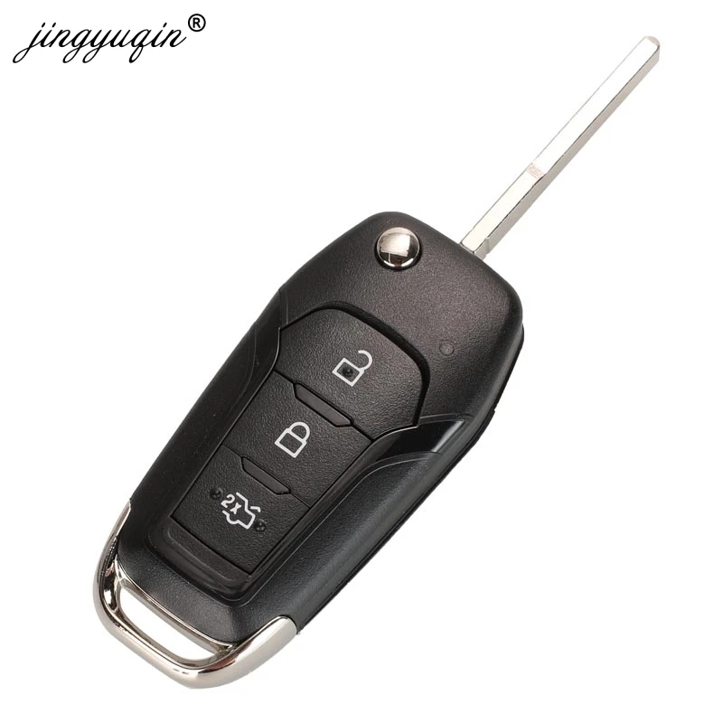 jingyuqin Flip Remote Key Fob ID49 433Mhz DS7T-15K601-B /EB3T-15K601-BA For Ford F150 Ranger Galaxy S-Max KA+ Mondeo V