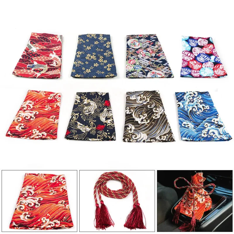 

Universal Car Accessories Pattern Style Cotton Katana Shift Lever Knob Dust Cover Racing Samurai Sword Gear head Collars