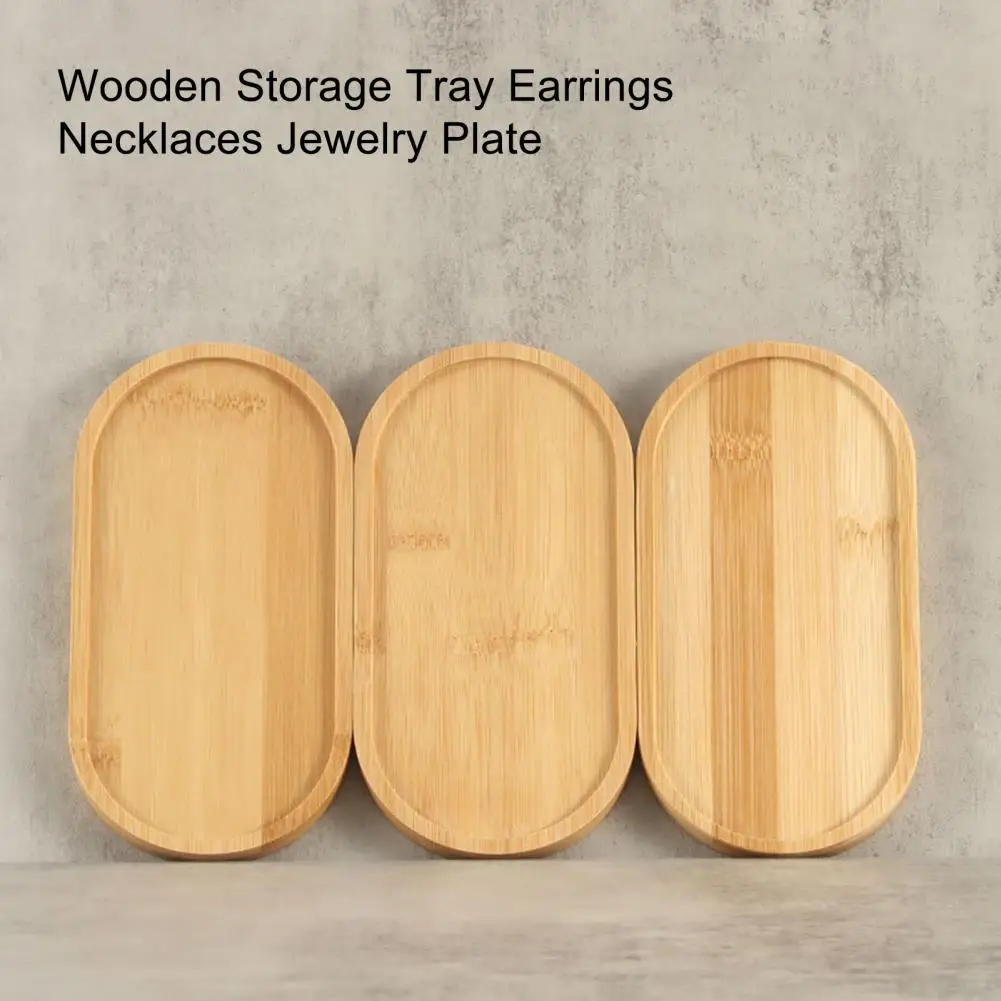 Modern Long Lasting Wooden Storage Tray Wide Application Save Space Desktop Wooden Tray Jewelry Organizer Holder