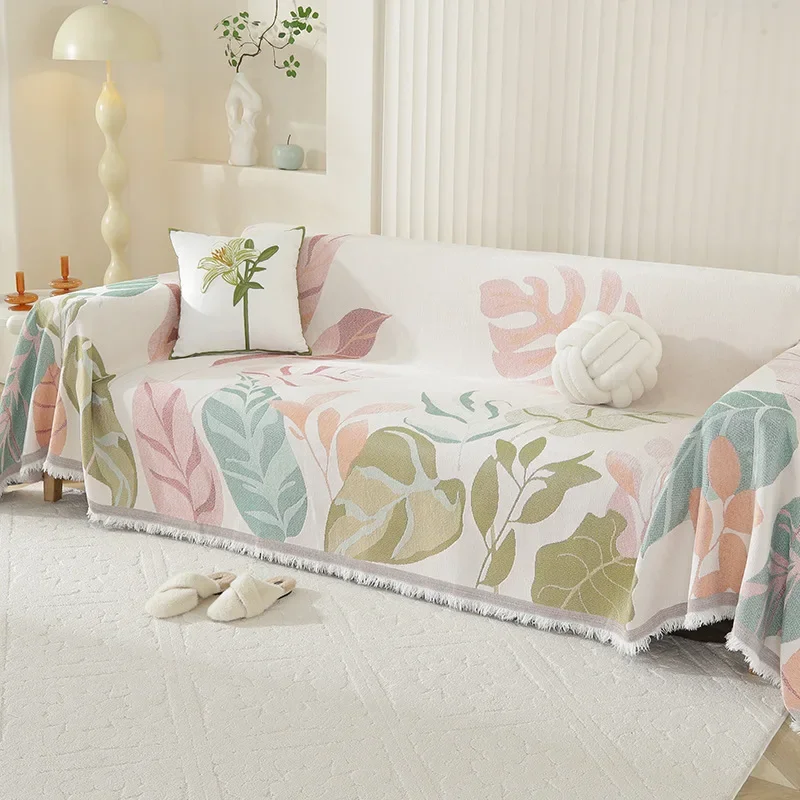 Winter Chenille Sofa Cover, All-Season Universal Full Coverage, One-Piece Sofa Throw Blanket